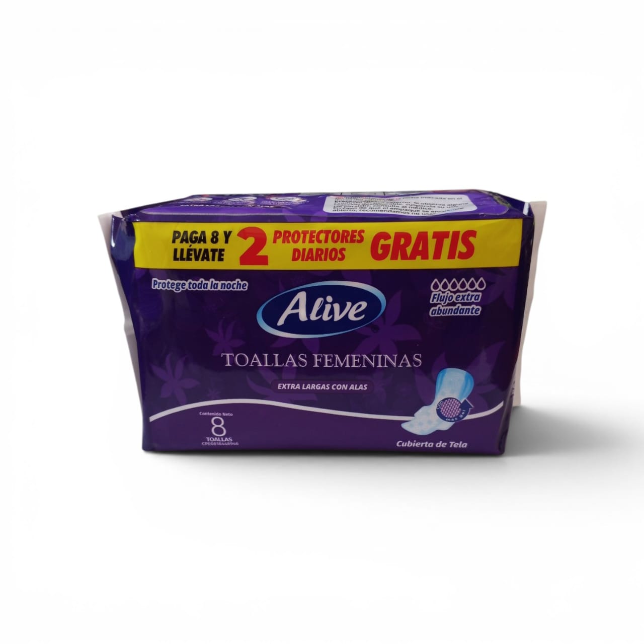 TOALLA SANIT.ALIVE NOCHE EXTRA LARGA 12x8UND**