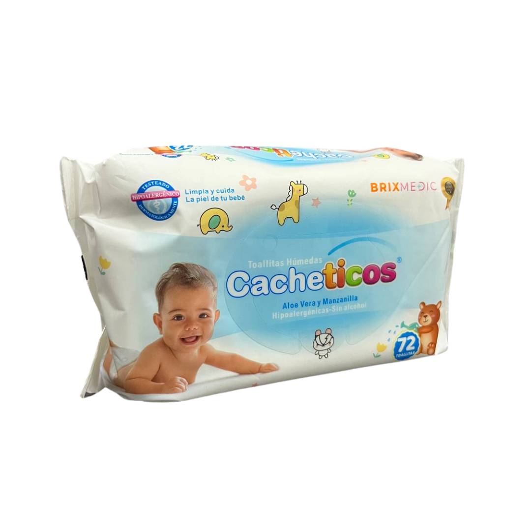 B.TOALLITAS HUM.CACHETICOS ALOE V/MANZ.12x72U.