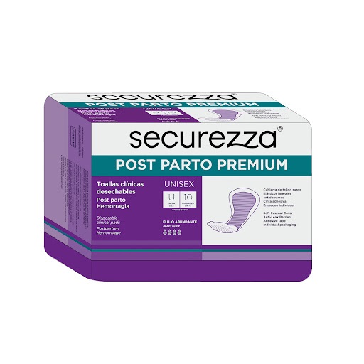 TOALLA SANIT.SECUREZZA POST PARTO12x10U.