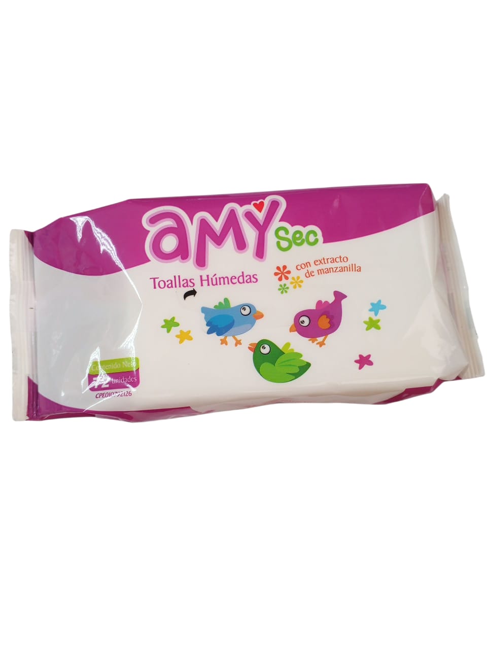 B.TOALLITAS HUMEDAS AMY MANZ. 1x12x72UND.