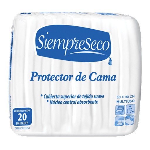 PROTECTOR D/CAMA SIEMPR/SECO 1x20UND