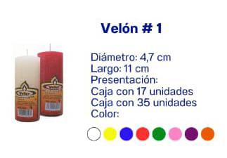 VELON Nº 1 VELUZ  BLANCO 1x35 UND.**