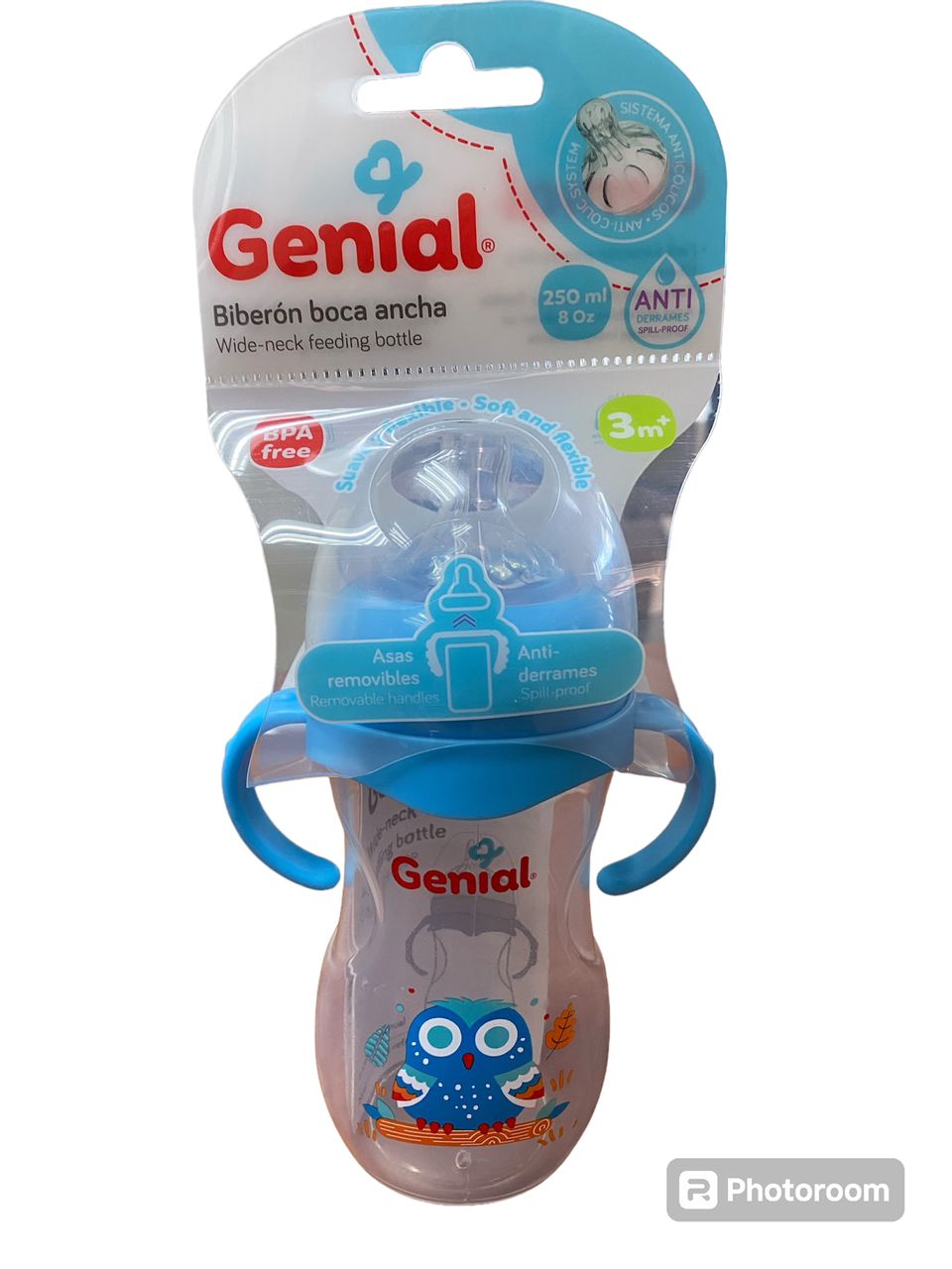 B.TETERO 8oZ.GENIAL C/ASAS1x12U.RGNFB32H-250P