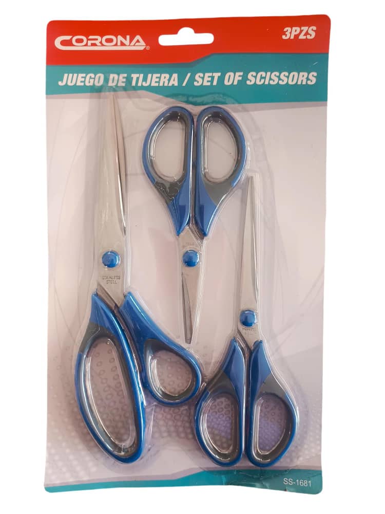P/TIJERAS CORONA SET 1x3PZS.R:SS-1681