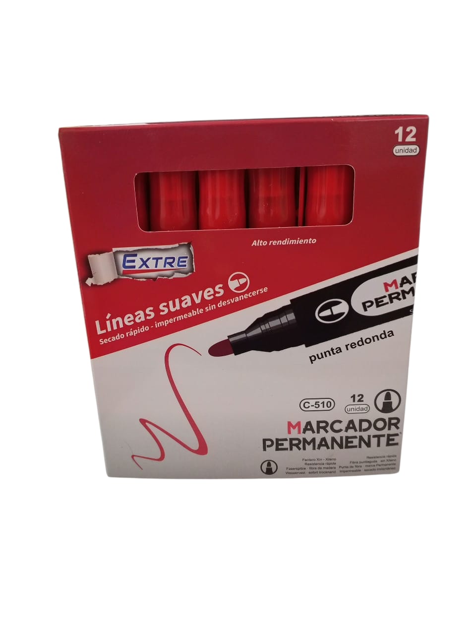 P/MARC.PERMANENT.ROJO EXTRE P/FINA 1x12U.C-510**