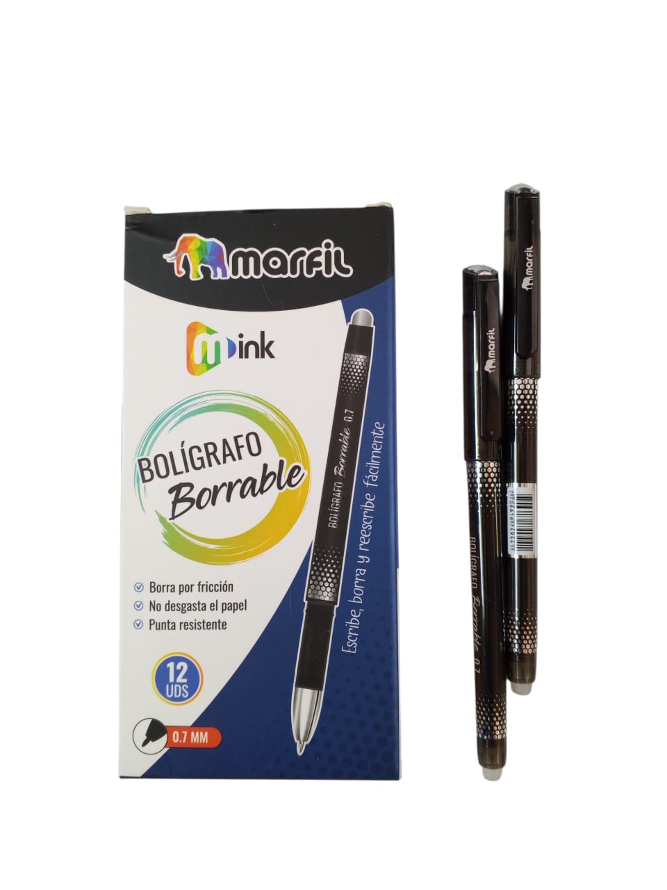 P/LAPICERO BORRABLE MARFIL NEGRO 1x12UND M-056010